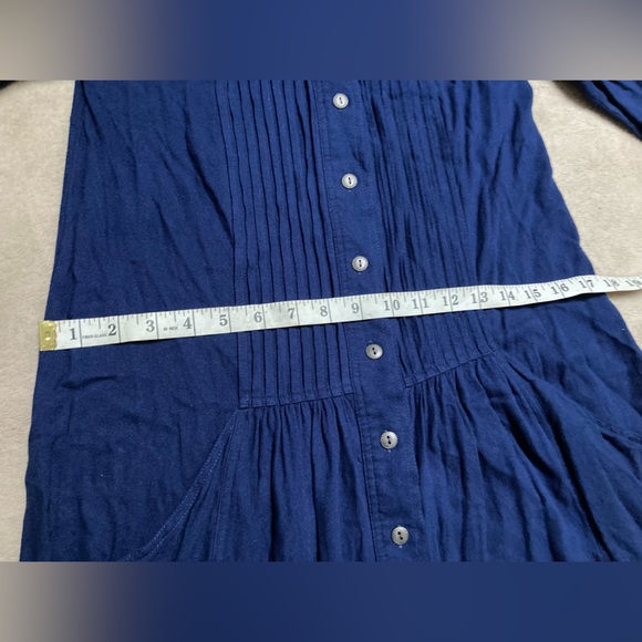 Anthropologie Dubois Blue Embroidered Tunic Shirt Dress - size US 0 - Picture 11 of 11
